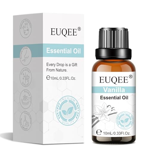 EUQEE アロマオイル バニラ エッセンシャルオイル 10ml バニラオイル 天然100% 精油 アロマディフューザー用の商品画像（Amazon）