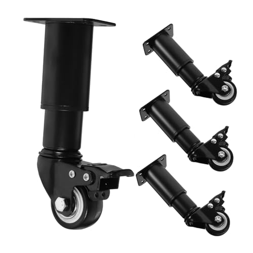 Patas de muebles con ruedas metalicas de 145 mm a 160 mm para gabinetes cocina y camas de madera 8