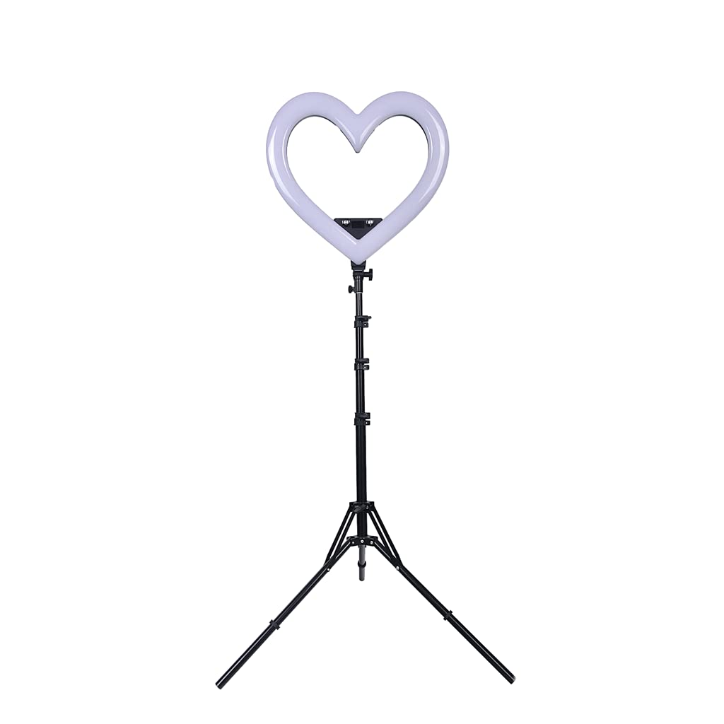 LELAMP Anneau Lumière 19 Pouces LED RGB lumière en Forme de Coeur Lampe de Photographie Lampe avec trépied pour l'enregistrement vidéo Maquillage Lumière d'appoint