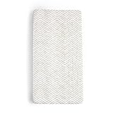 Makemake Organics Organic Changing Pad Cover GOTS Certified Organic Cotton Changing Table Cover Non Toxic Quilted Ultra Soft Girls Boys (16"x32", Herringbone)