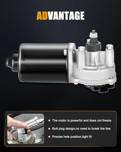 Image of ROADFAR Front Windshield Wiper Motor Fit for Dodge for Ram 3500 1994-1996 | Fit For Chrysler For Dynasty 1989-1993|For Dodge For Ram 1500 1994-1996|For Plymouth 1989-1994|OE WPM387|55155043|4 Pins