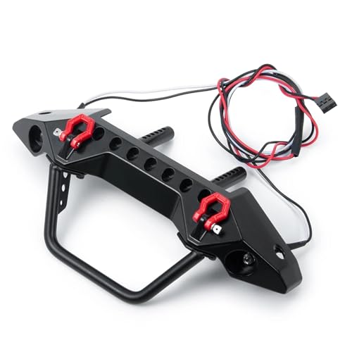 Luces de vehículo RC para Axial SCX10 90046 parachoques metálico de escala 1/10