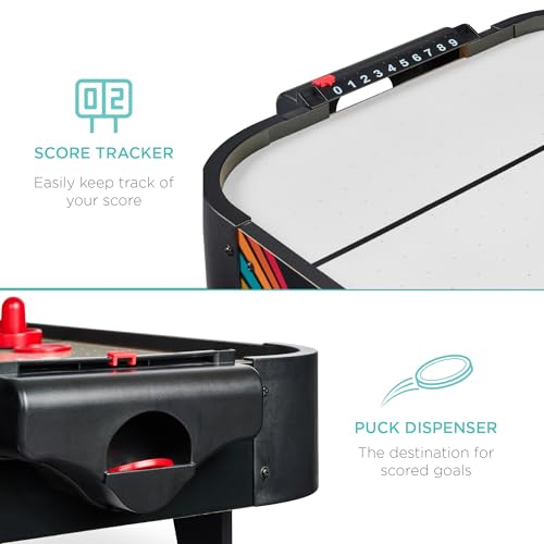 image for Best Choice Products 40in Portable Tabletop Air Hockey Arcade Table fo