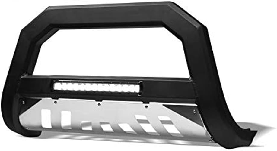 S&T Racing Matte Black LED Bull Bar Guard AVT Aluminum SS Skid 2008-2010 for Jeep Grand Cherokee