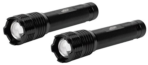 Performance Tool Pro-Focus Taschenlampen-Set 2er Pack - 300 Lumen, Mit Teleskopstrahl, Inkl. Batterien