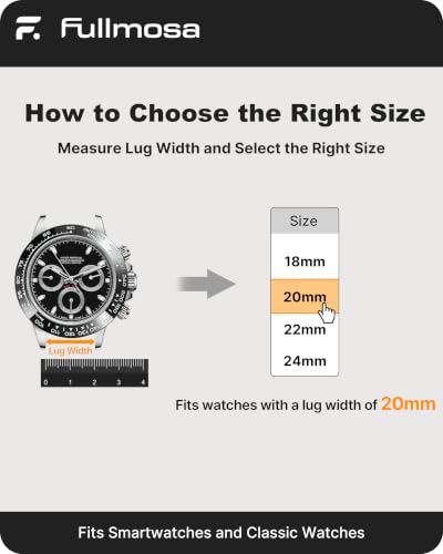 Image of Fullmosa 20mm 22mm 24mm No Gaps Silicone Watch Strap [NO Watch] (Army Green, 20mm)