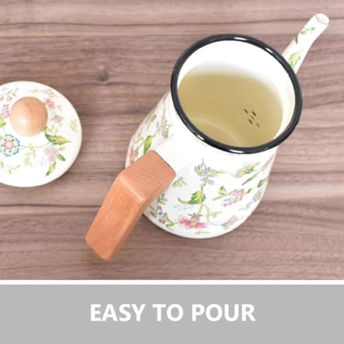 Théière en émail résistante haute température au design chic - 6
