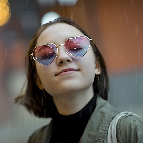 6Pairs Heart Sunglasses for Women Bachelorette Bride Sunglasses Hippie Sunglasses for Women 5