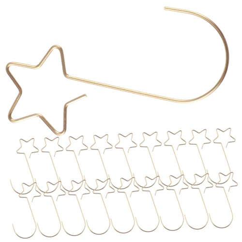 GARVALON Christmas Ornament Hangers 5 Packs Xmas Ornament Hooks Bauble Hangers Stainless Steel Hooks Easy to Use No Damage to Furniture