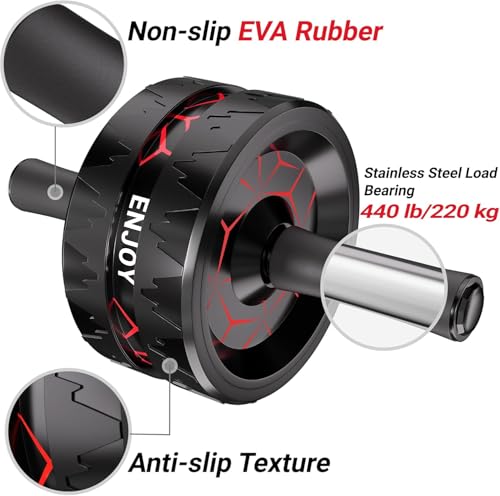 Readaeer Ab Roller Wheel, Ab Exercise Wheels Kit with Ab Roller, Resistance Bands, Knee Mat, Jump Rope, Push-Up Bar - Image 3