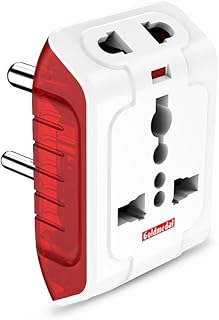 Goldmedal Curve Plus 202042 Plastic Spice 3-Pin Universal Travel 1Adaptor (White) Set Of 1