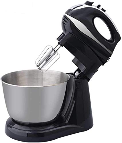 Küchenmaschine zu Hause, 3,5-Liter-Mixer & Standmixer, 250-W-Elektromotor - Teighaken, Schneebesen, Schläger, Spritzschutz, 5-Gang-Rührschüssel