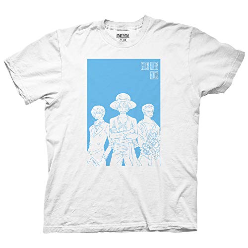 Ripple Junction ワンピース 大人用 ユニセックス ルフィー サンジ ゾロ 軽量 コットン100% クルーTシャツ US サイズ: 3X-Large カラー: ホワイト（Amazon）