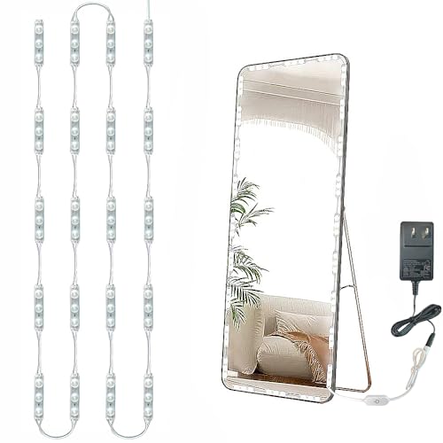 CUIHUAJIADE Hollywood Style Vanity Lights Kit, LED White 10ft Dimmable Mirror Lights,Vanity Lights for Mirror, Full Body Mirror, Vanity Mirror, Makeup Table & Bathroom Lighting(Mirror Not Include)