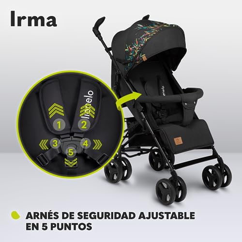LIONELO Cochecito de bebé de Irma de hasta 15 kg, ligero y moderno, con función reclinable, plegable, ruedas grandes de 6 pulgadas, cesta grande, bolsa, mosquitera - imagen 3