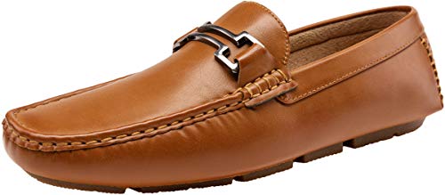 Image of Jousen Men's Penny Loafers Casual Driving Slip On Shoes | Rubber Outsole Soft Lightweight Moccasins Daily Business Wedding Office Travel Boat