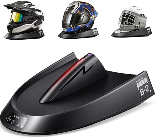 Oplace Portable Helmet Dryer,Hat Cleaner Kit with Deodorizer Purification System-Fan Heater,Sweat Protector for Helmets（Motorcycle,Hockey,Baseball,etc.）,Cap Care Machine and Storage Rack Accessories