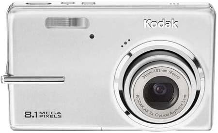 Back view of Kodak EasyShare M893IS camera, showing the LCD screen and various control buttons.