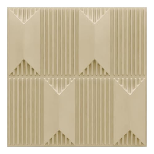 Image of Kayra Decor 3D Wall Panel PVC Artisian Design White Tail Color 19.7 inch x 19.7 inch (Pack of 40) - Covers 107.80 Sq. Ft.