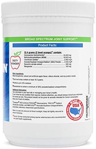 Nutramax Cosequin Asu Joint Health Supplement For Horses - Powder With Glucosamine, Chondroitin, Asu, And Msm, 500 Grams #TOP2