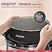 CARORI 1200W 12-in-1 Electric Pressure Cooker 8Qt, Stainless Steel Pressure Cooker, Slow Cook Rice Cooker Steamer Sauté, Yogurt Maker, Warmer & Sterilizer with Recipe, Safer Venting Design, Sliver