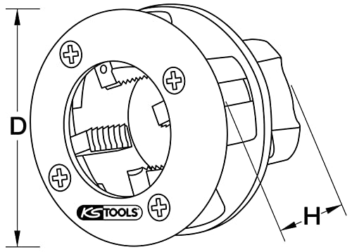 Miniatura 5 de Ks Tools 903.3303 Cabezal De Roscar, Ø 3 4
