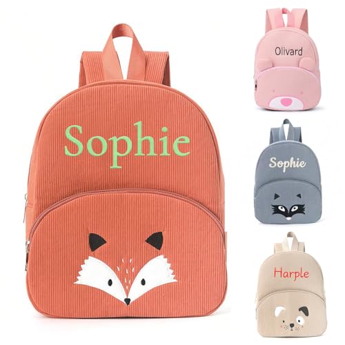 NGTSFLY Personalisierter Kinderrucksack mit Namen,Bestickter...