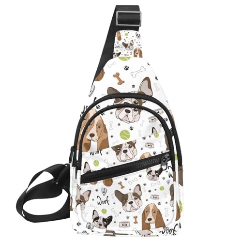 Bolsa de pecho para mujer, mochila cruzada de dinosaurio impermeable para senderismo