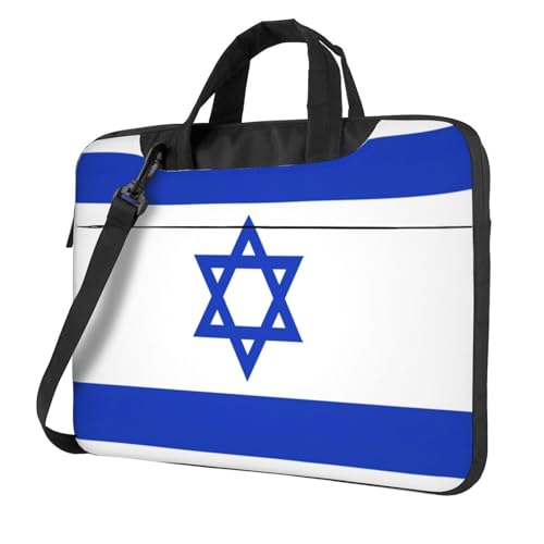 Maletín de ordenador portátil para oficina y viajes bolsa con bandera de Israel unisex