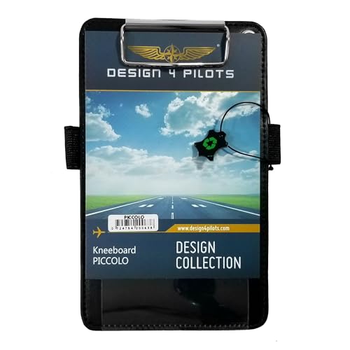 DESIGN 4 PILOTS Brand Helicopter Pilot's Small kneeboard, Black