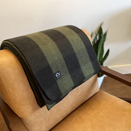 Image of Arcturus Military Wool Blanket - Warm, Thick, Washable - Great for Outdoors, Camping, Stadium Blanket, Picnics, Travel - Car & Bushcraft Survival Kits
