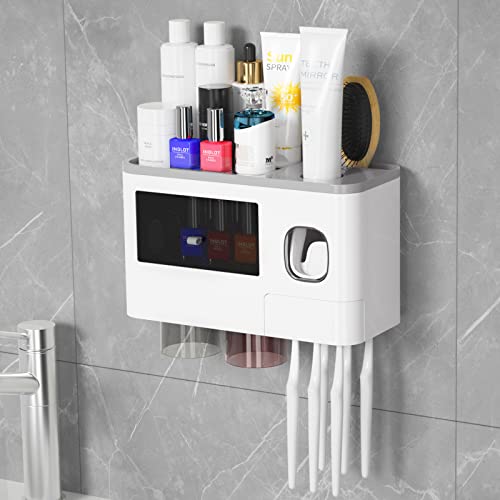 Eagmak Toothbrush Holder Wall Mounted, Eagmak Automatic Toothpaste Dispenser Squeezer Kit cover
