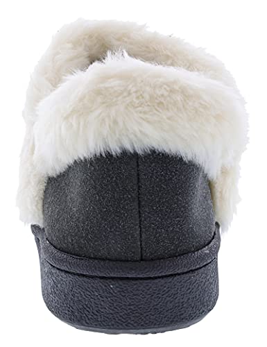 Clarks Indoor and Outdoor Grey Slipper Cozy Wool Mule Slip-On Fur Lined Clogs (Grey Cow Suede, 9)4