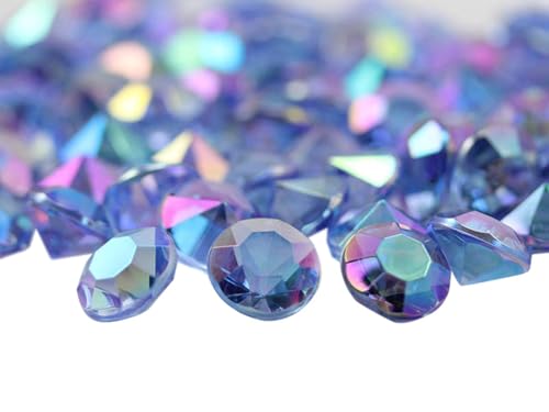 Allstarco 12mm (15/32") Blue Acrylic Diamond Confetti, 200 PCS