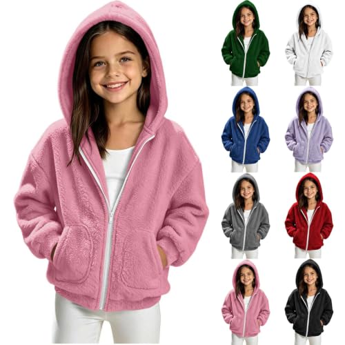 Piuwrlz Girls Full Zip Hooded Fleece Jacket Warm Winter Coat - image 1