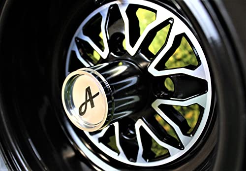 (Set of 4) 20x10.00-10 ATW-045 with 10x7 Fusion Glossy Black Wheels for Golf