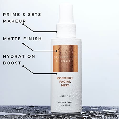 Georgette Klinger Coconut Facial Mist - Hydrating, Long-Lasting Makeup Setting Spray With Moisturizing Antioxidants For Dewy Matte Face, Protects And Plumps Dehydrated Skin - 4.2 Oz #TOP3
