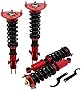 ECCPP Coilover Struts Spring Shocks Adjustable Height Suspension Struts Coil Spring Shocks Fit for 2005-2009 for Subaru Legacy - Red