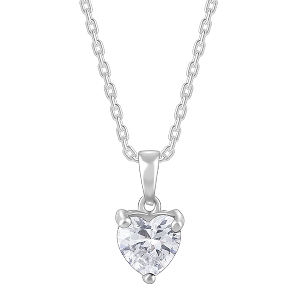 925 Anushka Sharma Silver Solitaire Heart Pendant with Link Chain |Gifts for Girlfriend, Gifts for Women & Girls| With Certificate of Authenticity and 925 Stamp | 6 Month Warranty