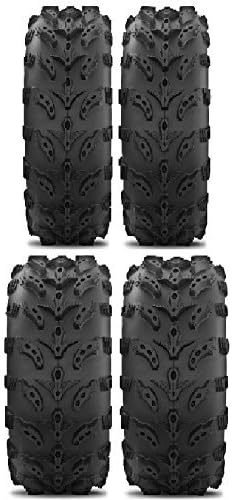 Full set of Interco Swamp Lite 25x8-12 and 25x10-11 ATV Tires (4)