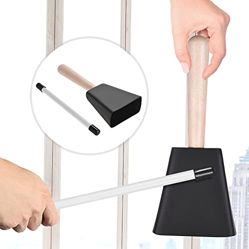 JIEBA Campainha profissional de metal com cabo de madeira para percussão