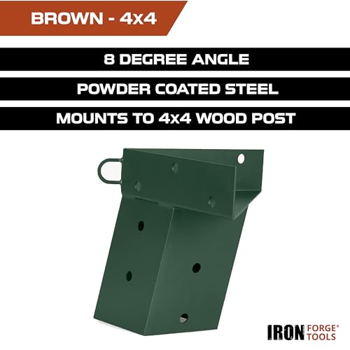 Image of Deer Stand Brackets, 4x4 Powder Coated Steel Elevator Brackets for Outdoor Hunting Platform, Elevated Deer Blinds, Tower Stands, Box Blinds & Treehouse, 4 Pack Includes Mounting Accessories