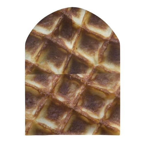 Waffles Pattern Kids Beanie Hat for for Girls Boys Children Cap Winter Knitted Chemo Cancer Headwear Accessories Gifts Decoration Black3