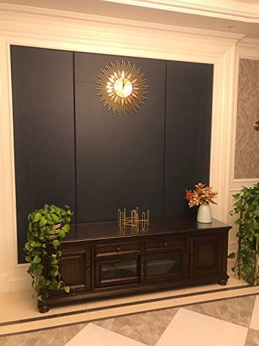 Shisedeco Metal Sunburst Wall Clock, Modern Silent Battery Operated Star Clock Pop Color Quartz Clocks Decorative Living Room & Bed Room (E) #TOP3