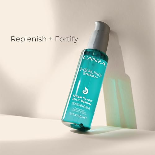 L'ANZA Healing Strength Neem Plant Silk Hair Serum, Neem Oil Anti Frizz Damaged Hair Treatment, Nourishes, Strengthens, Boosts Shine, Repairs and Prevents Breakage From Split Ends (3.4 Fl Oz) - Image 5