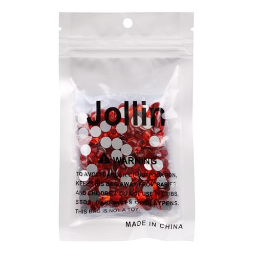 Image of Jollin Glue Fix Crystal Flatback Rhinestones Glass Diamantes Gems for Crafting Nail Art Crafts Decorations Clothes Shoes 7.2mm (ss34 288pcs, Lt Siam)