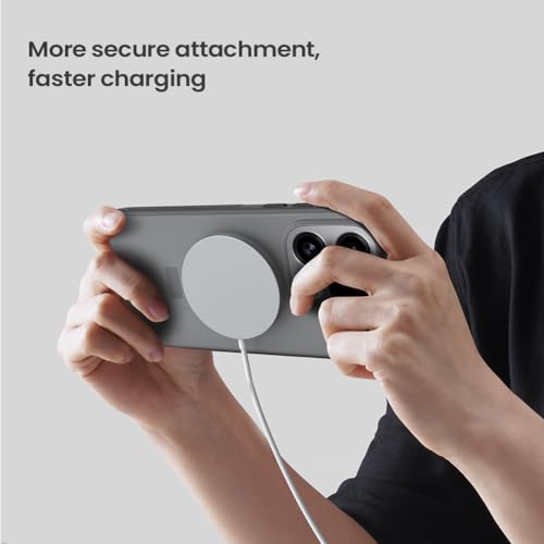 Image of PRITO Nilkin Slim Magnetic Matte Series case for Oppo Find X9 (X9), MagSafe Magnetic, Shockproof and Scratch-Resistant, Lightweight Case (Transparent Black, Find X9)