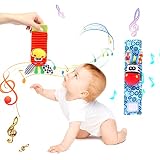 ACCEVO 4Pcs Rassel Baby Socken Babyspielzeug Handgelenk Und Neugeborenen-Spielzeug für Babys, Mädchen, Jungen Frühe Bildung Spielzeug für Neugeborene Kleinkinder Spielzeug für Babyspielzeug 0-6 Monate