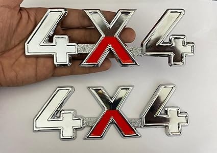 Image of Emblems for Car & Bike Metal Lo.go and Grill Me.tal Lo.go, Auto Accessories for Car Emblem 3D Badge Auto Racing Sport Sticker Grand Tourer Decal. (2PC 4X4 ABS Logo)