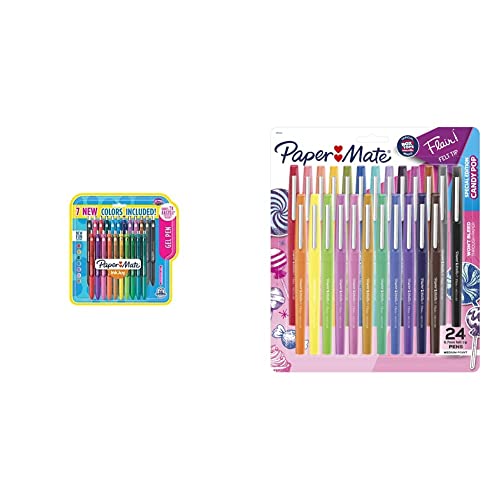 Bolígrafos Paper Mate InkJoy Gel y Flair, 24 unidades